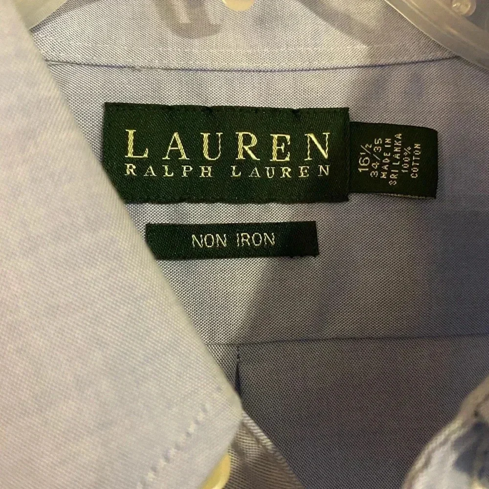 Ralph Lauren blue button up dress shirt